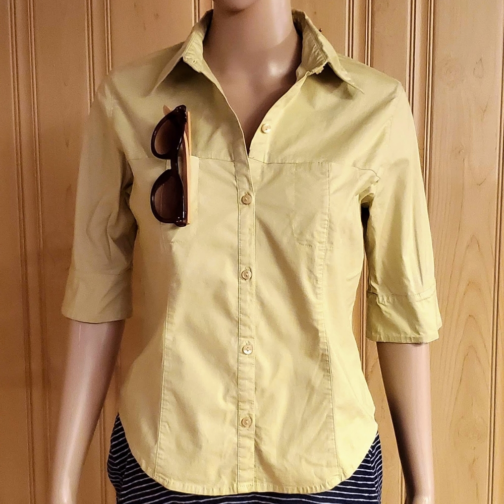 Express 3/4 Tailored Button Down Shirt